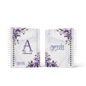 Agenda Floral 2025 Capa Dura 15x21 4/4 Laminação Wire-o Sem Opções