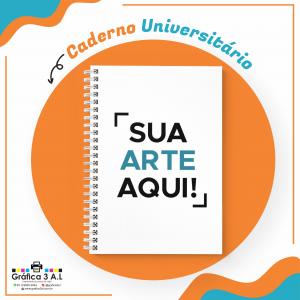 Caderno Universitário 10 Matérias Capa Dura 20x27,5 Capa 4/0 / Miolo 4/4 Laminação Corte Reto 200 Folhas