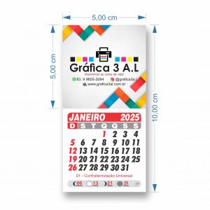 Imã de Geladeira Calendário 2025 OFFSERTT 240g 10x5 TINTA PIGMENTADA T-JET  CORTE RETO 